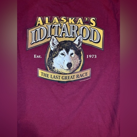 Vintage 90s Alaska's Iditarod t-shirt men's small - Picture 3 of 4